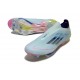 Chaussure adidas F50+ Laceless FG Bleu Très Pâle Semi Bleu Lucide Jaune