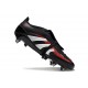adidas Predator Elite Foldover Tongue FG Noir Gris Quatre Rouge Lucide