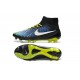 Chaussures de Football Nouveau Nike Magista Obra FG Noir Bleu Blanc