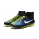 Chaussures de Football Nouveau Nike Magista Obra FG Noir Bleu Blanc