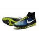 Chaussures de Football Nouveau Nike Magista Obra FG Noir Bleu Blanc