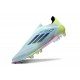 Crampons adidas F50 Elite Laceless FG Bleu Jaune Noir