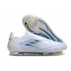 Crampons adidas F50 Elite Laceless FG Blanc Bleu