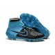 Crampon de Football Homme Nike Magista Obra FG ACC Cuir Noir Bleu