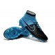 Crampon de Football Homme Nike Magista Obra FG ACC Cuir Noir Bleu