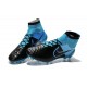 Crampon de Football Homme Nike Magista Obra FG ACC Cuir Noir Bleu