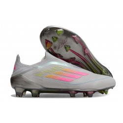 Crampons adidas F50 Elite Laceless FG Gris Rose