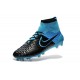 Crampon de Football Homme Nike Magista Obra FG ACC Cuir Noir Bleu