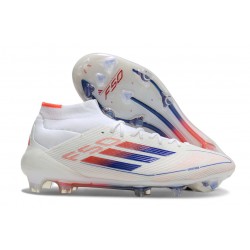 adidas F50 Elite Mid FG Nouveau Advancement - Blanc Rouge Bleu