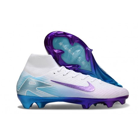 Nike Mercurial Superfly 10 Elite FG Blanc Violet Bleu