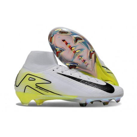 Nike Mercurial Superfly 10 Elite FG Blanc Noir Jaune