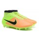 Chaussures Foot Nouvelle Nike Magista Obra FG ACC Cuir Jaune Volt Noir