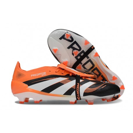 adidas Predator Elite Foldover Tongue FG Noir Blanc Orange