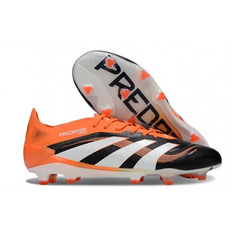 adidas Predator Elite FG Nouvelles Noir Blanc Orange
