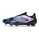 Crampons adidas F50 Elite Laceless FG Noir Rose Bleu