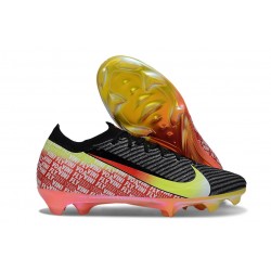 Nike Zoom Mercurial Vapor 16 Elite FG X VINI JR Noir Jaune Dynamique Vert Etincelle Cramoisi Brt