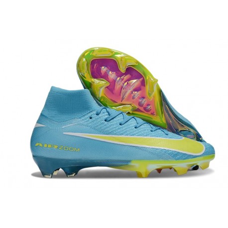 Nike Zoom Mercurial Superfly X Elite FG Bleu Jaune