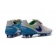 Chaussures Cuir de Kangourou Nouveau 2016 Nike Tiempo Legend VI FG Blanc Bleu