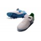 Chaussures Cuir de Kangourou Nouveau 2016 Nike Tiempo Legend VI FG Blanc Bleu