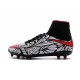 Crampon Nouveaux 2016 Neymar Noir Rouge Blanc Nike Hypervenom Phantom II FG ACC