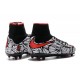 Crampon Nouveaux 2016 Neymar Noir Rouge Blanc Nike Hypervenom Phantom II FG ACC