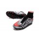 Crampon Nouveaux 2016 Neymar Noir Rouge Blanc Nike Hypervenom Phantom II FG ACC