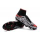 Crampon Nouveaux 2016 Neymar Noir Rouge Blanc Nike Hypervenom Phantom II FG ACC