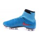 Chaussures Nouveau Nike Mercurial Superfly 4 FG Bleu Rouge