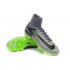 Chaussures de Cristiano Ronaldo Nike Nouvelles 2016 Mercurial Superfly V FG Gris Noir