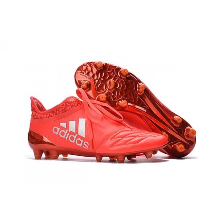 adidas X 16+ Purechaos FG Nouvel Crampons Football Rouge Argent
