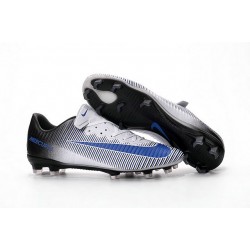 Chaussures à Crampons Nike Mercurial Vapor XI FG Blanc Bleu Noir