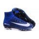 Nike Meilleur Mercurial Superfly V FG Crampon Homme Bleu Blanc