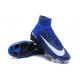 Nike Meilleur Mercurial Superfly V FG Crampon Homme Bleu Blanc