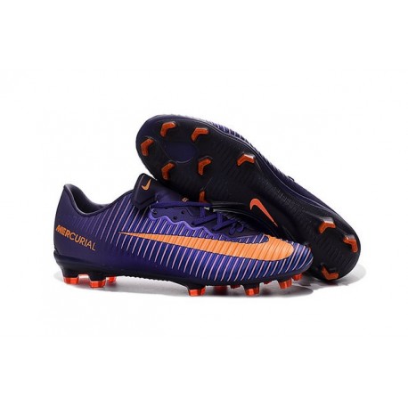 Nouvel 2016 Chaussures Football Nike Mercurial Vapor XI FG Violet Orange