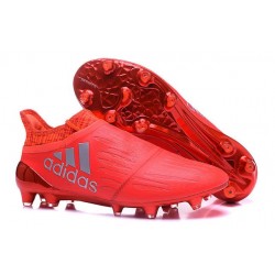 adidas X 16+ Purechaos FG Nouvel Crampons Football Rouge Argent