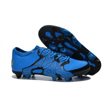 Chaussure de Foot adidas X 15.1 FG/AG Homme Bleu Noir