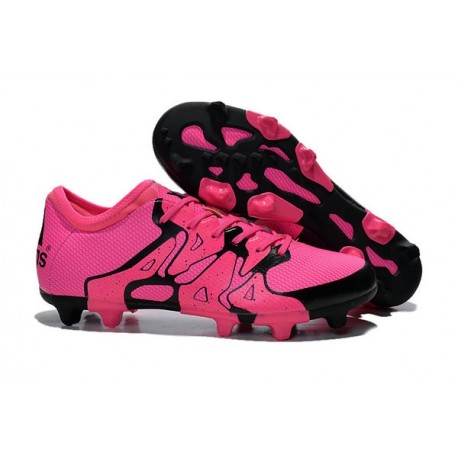 Chaussure de Foot adidas X 15.1 FG/AG Homme Rose Noir