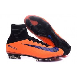 Chaussure de Foot Nouvel Nike Mercurial Superfly 5 FG ACC Orange Violet