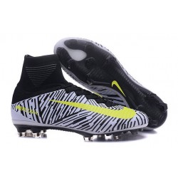 Chaussure de Foot Nouvel Nike Mercurial Superfly 5 FG ACC Blanc Noir Jaune