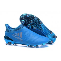 adidas X 16+ Purechaos FG Nouvel Crampons Football Bleu Argent