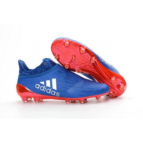 adidas X 16+ Purechaos FG Nouvel Crampons Football Bleu Rouge
