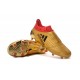 Chaussures de Foot adidas X 16+ Purechaos FG Techfit Doré Rouge