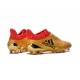 Chaussures de Foot adidas X 16+ Purechaos FG Techfit Doré Rouge