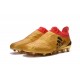 Chaussures de Foot adidas X 16+ Purechaos FG Techfit Doré Rouge