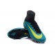 Nike Mercurial Superfly V FG ACC Neuf Crampons Football Bleu Jaune