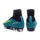 Nike Mercurial Superfly V FG ACC Neuf Crampons Football Bleu Jaune
