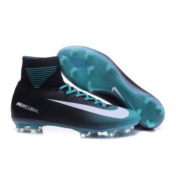 Nike Mercurial Superfly V FG ACC Neuf Crampons Football Noir Bleu Blanc