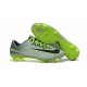 Nouvel 2016 Chaussures Football Nike Mercurial Vapor XI FG Platine Vert Noir