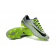 Nouvel 2016 Chaussures Football Nike Mercurial Vapor XI FG Platine Vert Noir