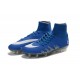 Crampon Nouveaux Nike Hypervenom Phantom II Neymar X Jordan NJR FG Bleu Argent